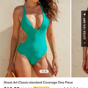 Turquoise Green One Piece Bikini